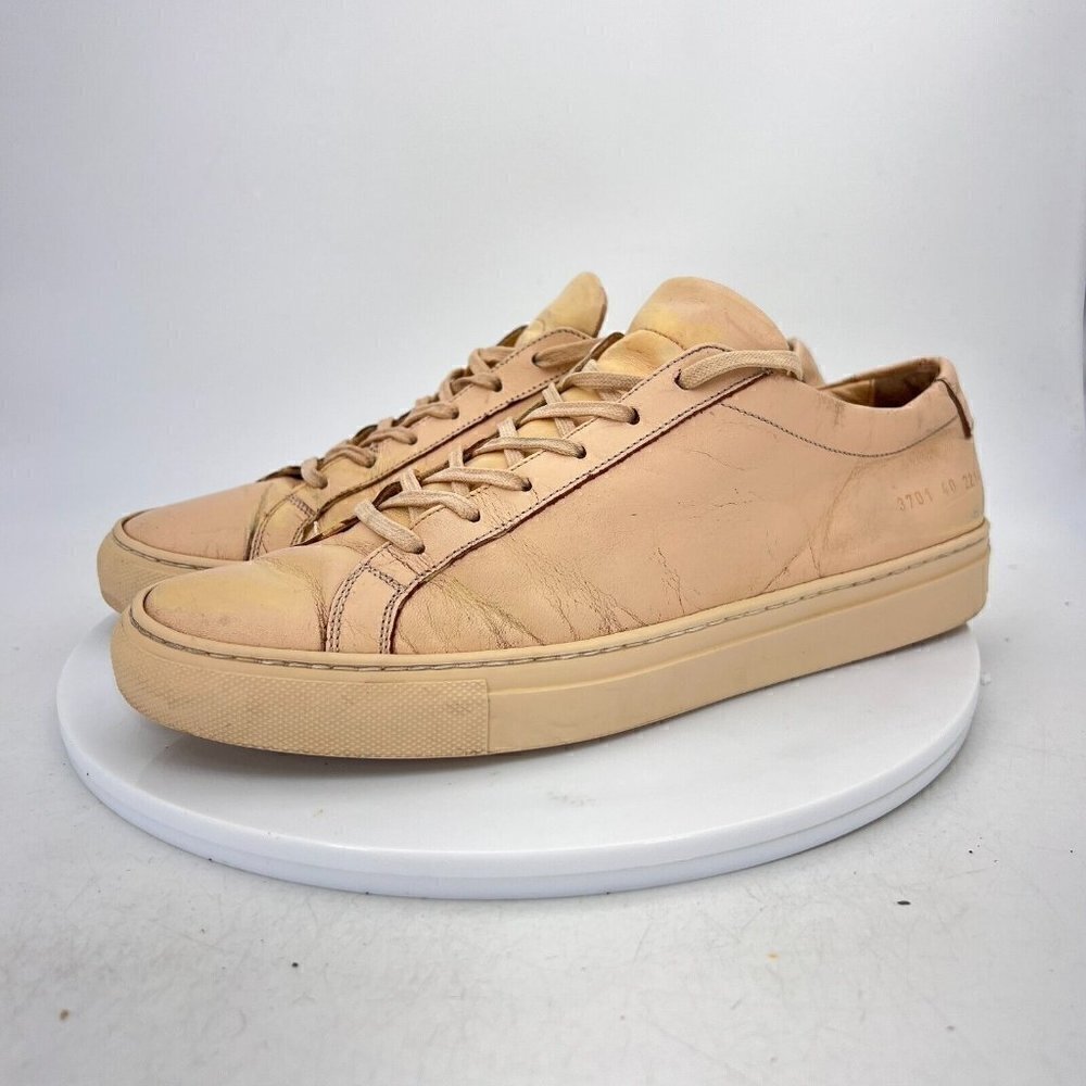 Woman By Common Projects 3701 Achilles Women Size EU 40 US 10 Pink Leather Shoes